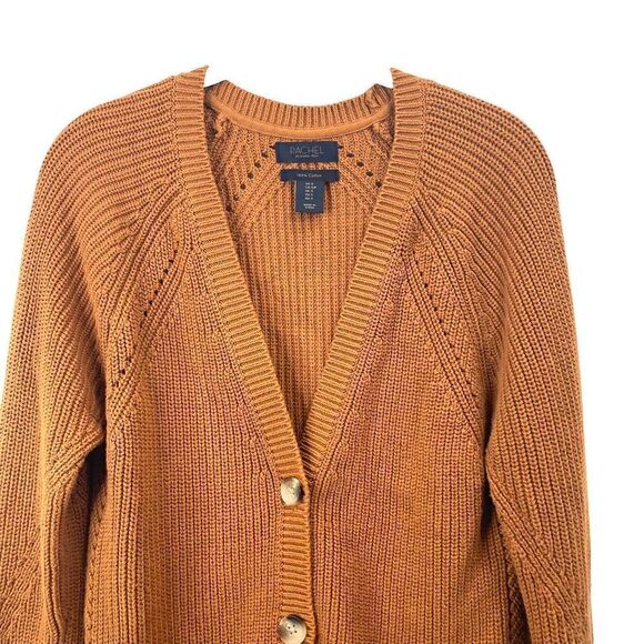 Rachel Roy chunky knit button down cardigan sweater Sz S - Picture 2 of 6